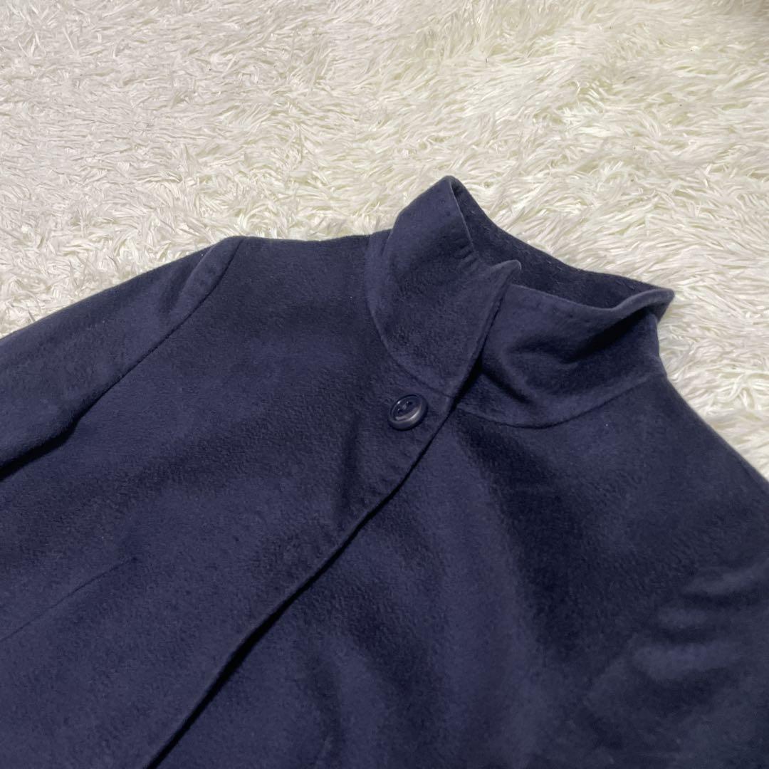 Max Mara Studio Long Coat Asian fit XL 42 US size L Navy Authentic