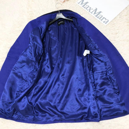 Max&Co Max Mara Long Coat Asian fit 4XL US size 3XL Blue Authentic