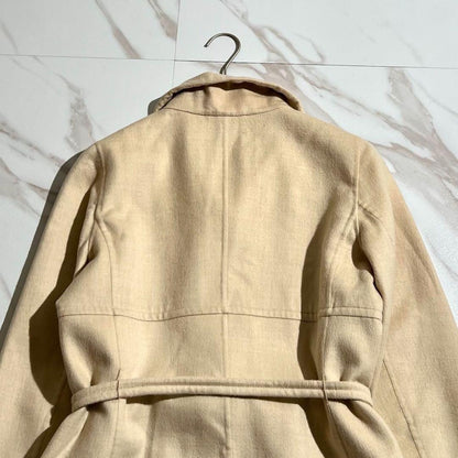 Max Mara Mint Cucito A Mano Long Coat Asian fit S 36 US size XS White Authentic