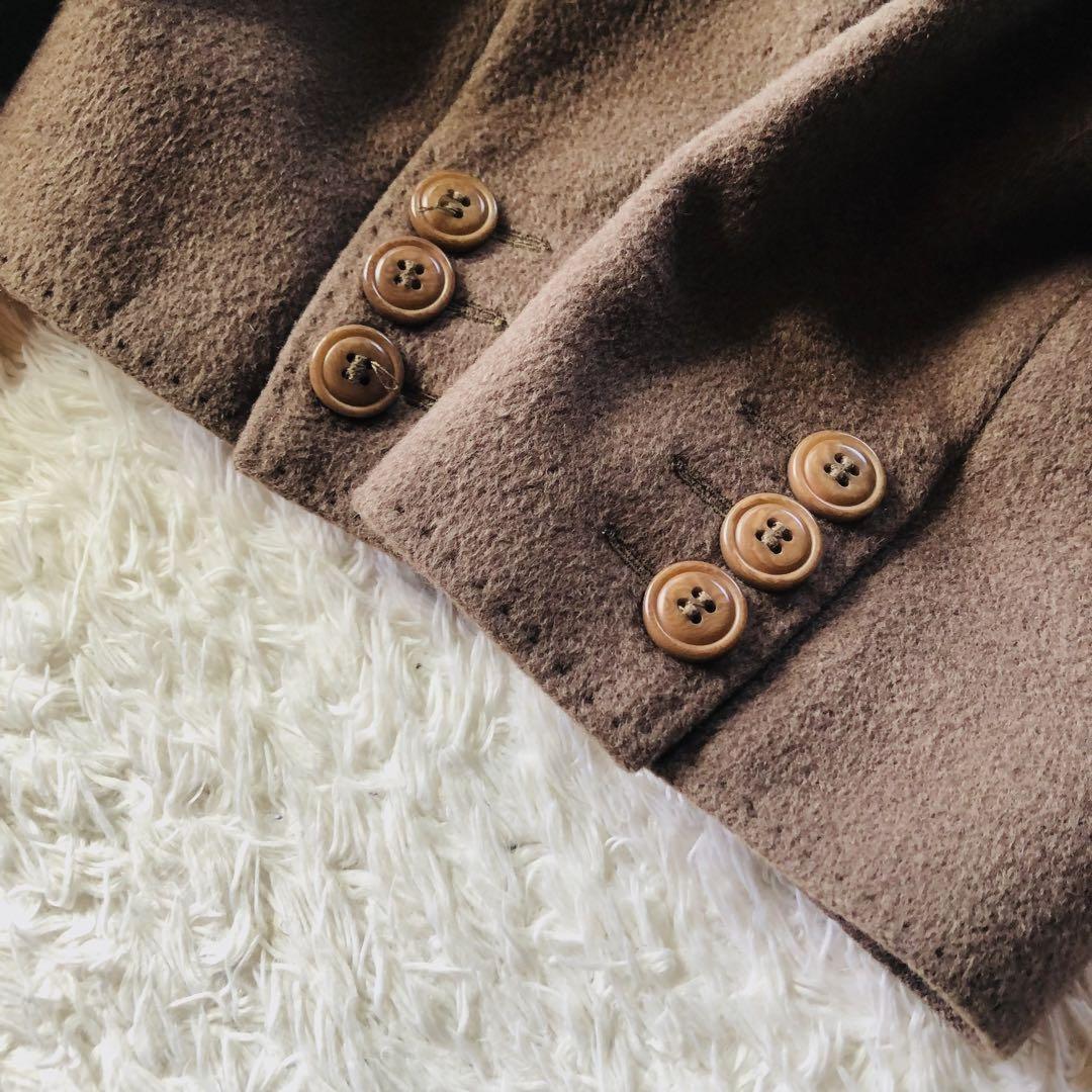 Max Mara Long Coat Asian fit M 38 US size S Olive khaki Authentic