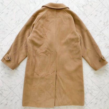 Max Mara Wool Coat Asian fit M 38 US size S Camel Beige Authentic
