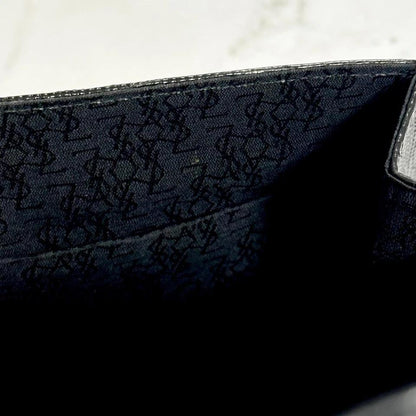 Yves Saint Laurent Shoulder Bag YSL Cassandra Leather Black Gold Purse Authentic
