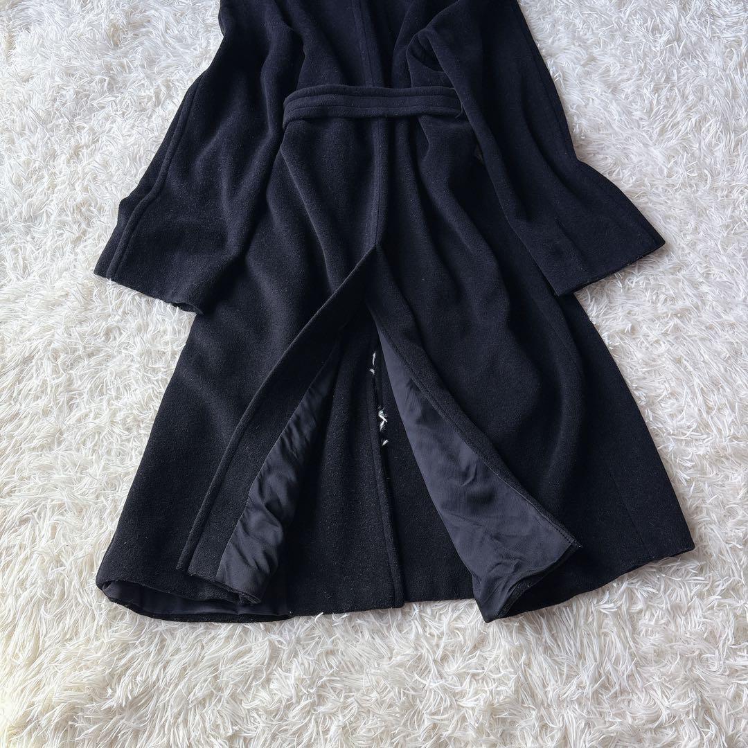 Max Mara SPORT MAX Long Coat Asian fit XL 42 US size L Black Authentic