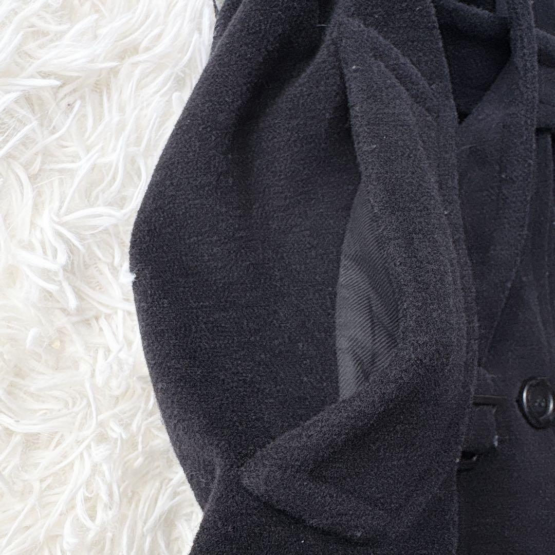 Max Mara SPORT MAX Long Coat Asian fit XL 42 US size L Black Authentic