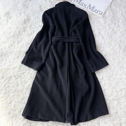 Max Mara SPORT MAX Long Coat Asian fit XL 42 US size L Black Authentic