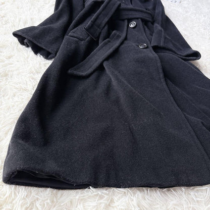 Max Mara SPORT MAX Long Coat Asian fit XL 42 US size L Black Authentic