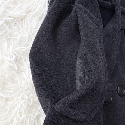 Max Mara SPORT MAX Long Coat Asian fit XL 42 US size L Black Authentic