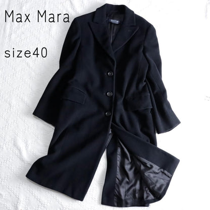 Max Mara WEEKEND Chester Coat Asian fit L 40 US size M Black Authentic