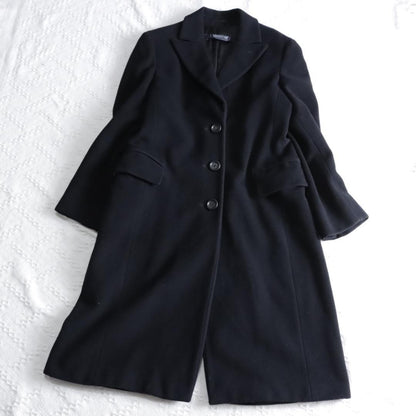 Max Mara WEEKEND Chester Coat Asian fit L 40 US size M Black Authentic