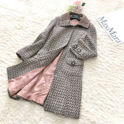 Max Mara MAX&Co. 2way Coat Asian fit M 38 US size S Brown Authentic