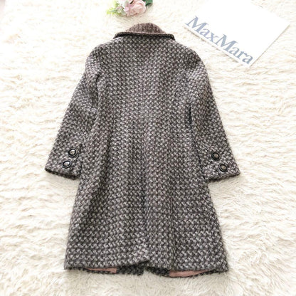 Max Mara MAX&Co. 2way Coat Asian fit M 38 US size S Brown Authentic