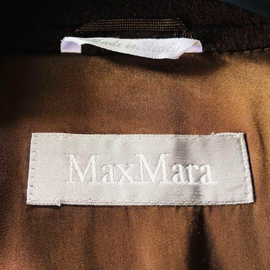Max Mara Wool Coat Asian fit XL 42 US size L Brown Authentic