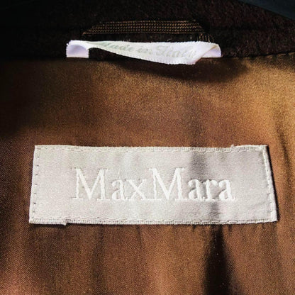 Max Mara Wool Coat Asian fit XL 42 US size L Brown Authentic
