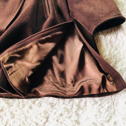 Max Mara Wool Coat Asian fit XL 42 US size L Brown Authentic