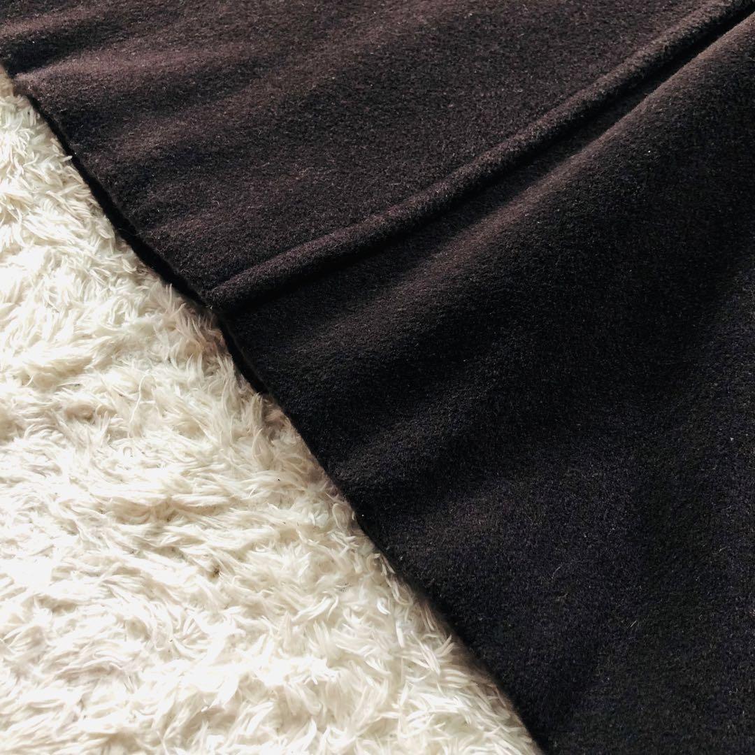 Max Mara Wool Long Coat Asian fit M 38 US size S Dark Brown Authentic