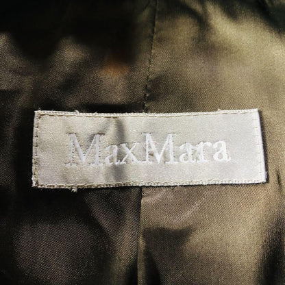 Max Mara Wool Long Coat Asian fit M 38 US size S Dark Brown Authentic