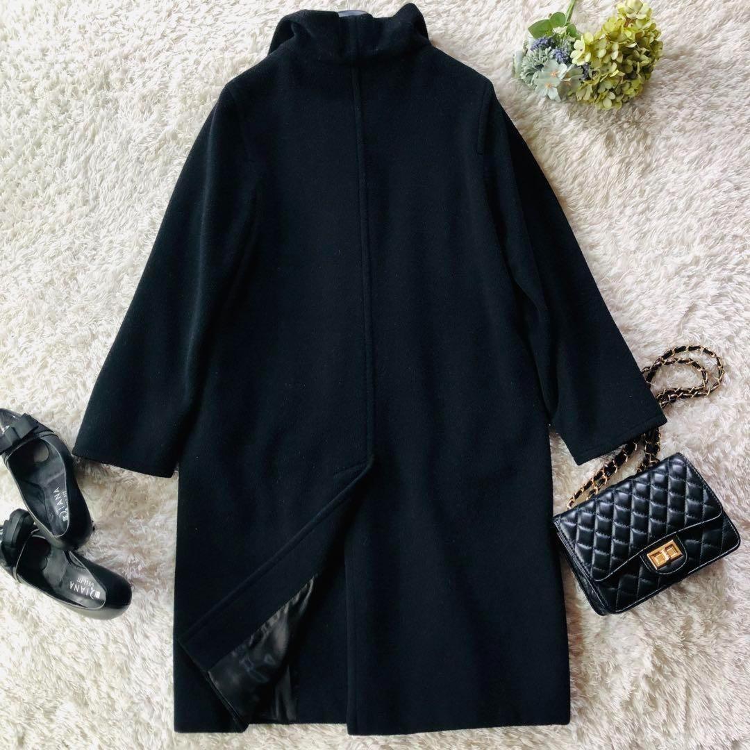 Max Mara Wool Long Coat Asian fit S 36 US size XS Black Authentic