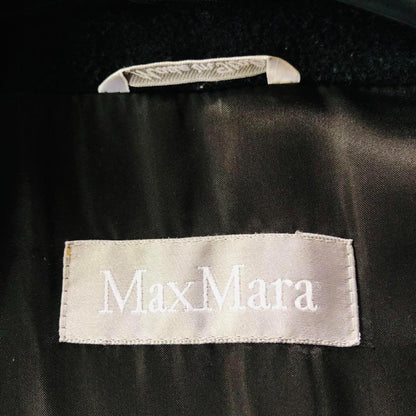 Max Mara Wool Long Coat Asian fit S 36 US size XS Black Authentic