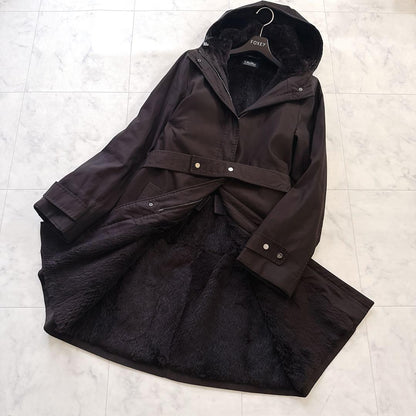 S Max Mara Coat Asian fit L US size M Dark Brown Authentic