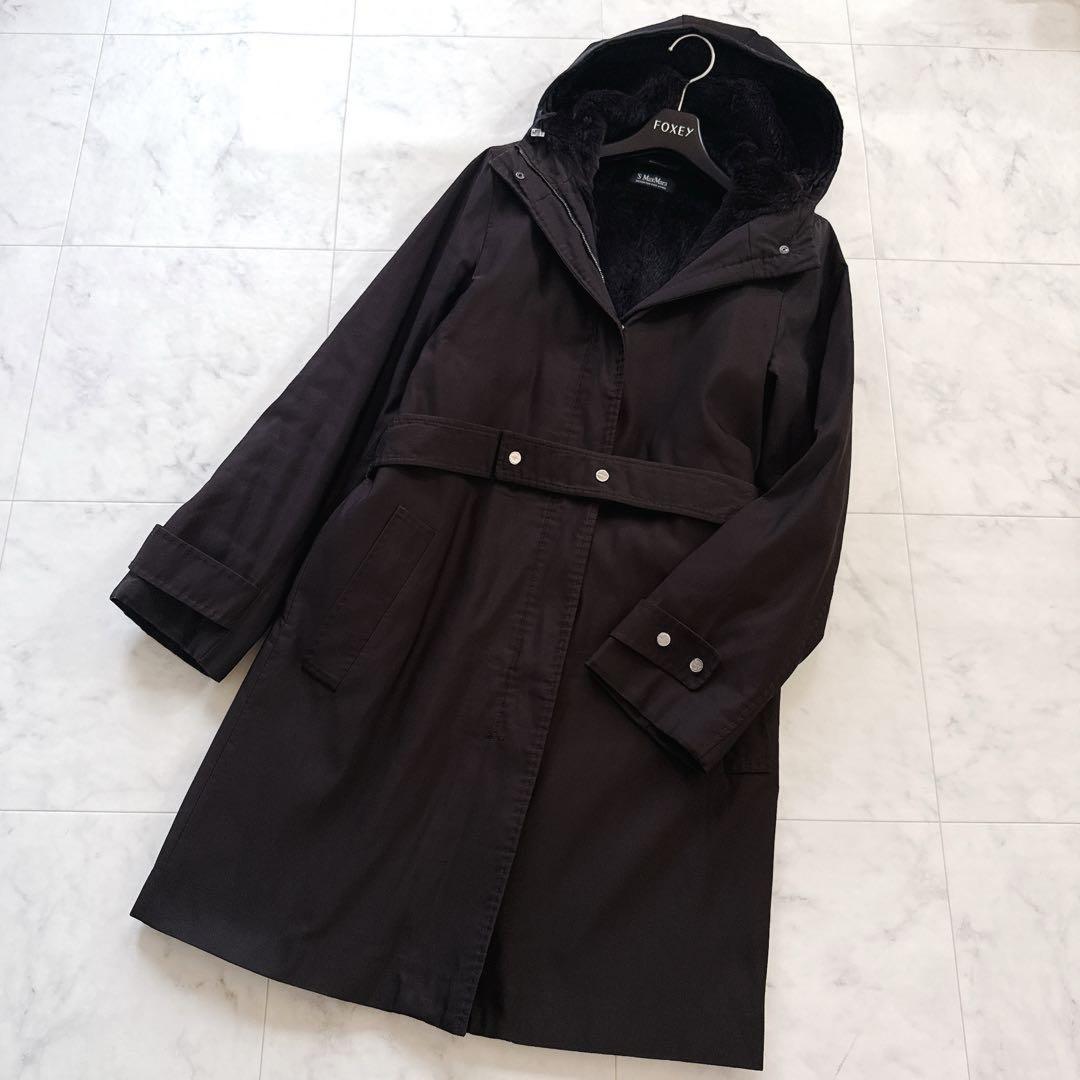 S Max Mara Coat Asian fit L US size M Dark Brown Authentic