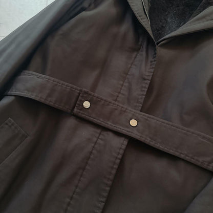 S Max Mara Coat Asian fit L US size M Dark Brown Authentic
