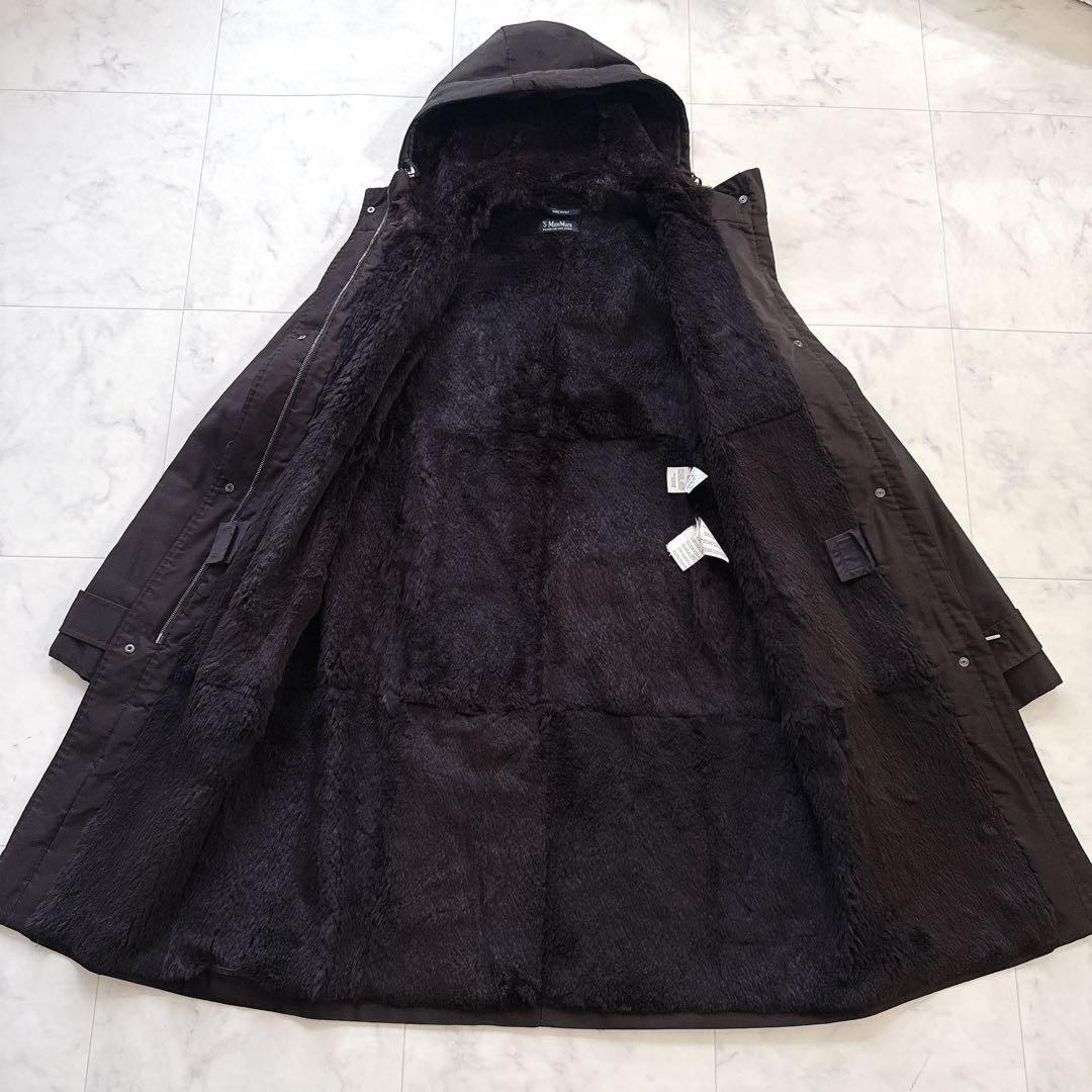 S Max Mara Coat Asian fit L US size M Dark Brown Authentic