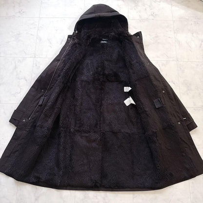 S Max Mara Coat Asian fit L US size M Dark Brown Authentic