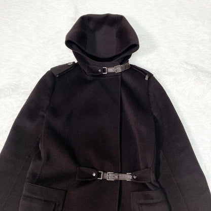 S Max Mara CUTITO A MANO Coat Asian fit M 38 US size S Dark Brown Authentic