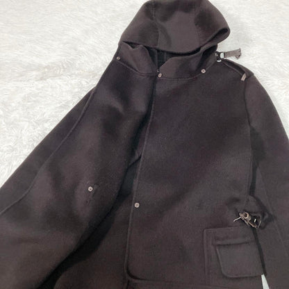 S Max Mara CUTITO A MANO Coat Asian fit M 38 US size S Dark Brown Authentic