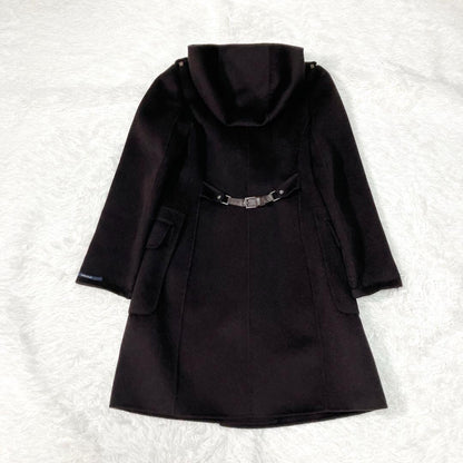 S Max Mara CUTITO A MANO Coat Asian fit M 38 US size S Dark Brown Authentic