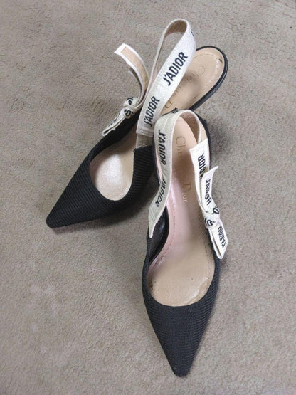 Christian Dior Shoes Pumps Heel J'ADIOR EU 37.5 US 7.5 Black Authentic