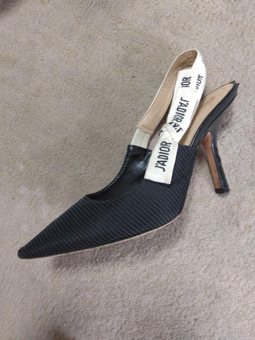 Christian Dior Shoes Pumps Heel J'ADIOR EU 37.5 US 7.5 Black Authentic