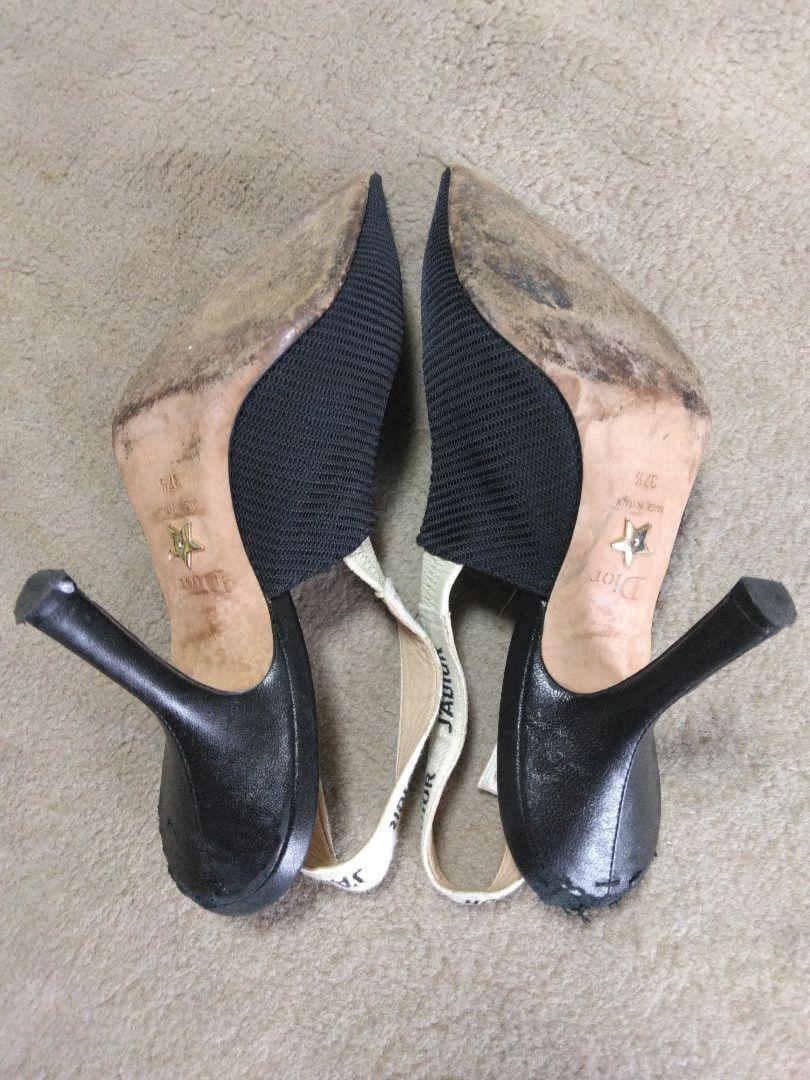 Christian Dior Shoes Pumps Heel J'ADIOR EU 37.5 US 7.5 Black Authentic