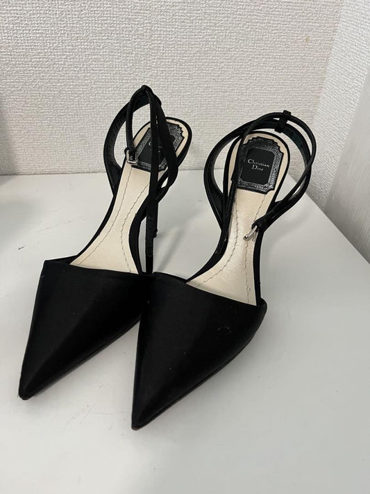 Christian Dior Shoes Pumps Heel EU 36.5 US 6.5 Black Authentic