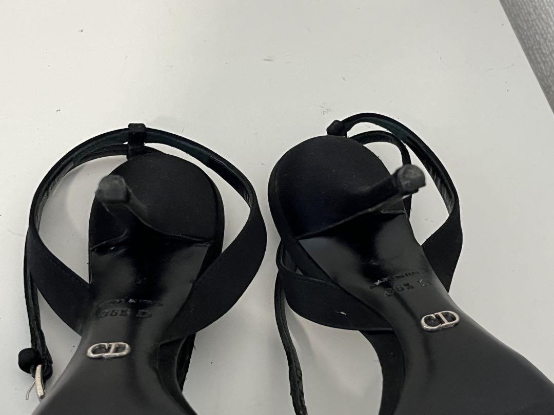 Christian Dior Shoes Pumps Heel EU 36.5 US 6.5 Black Authentic