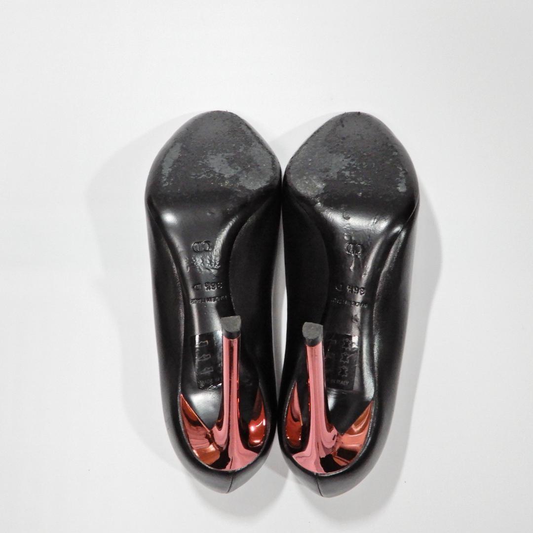 Christian Dior Shoes Pumps Heel EU 36.5 US 6.5 Leather Black Authentic