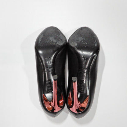 Christian Dior Shoes Pumps Heel EU 36.5 US 6.5 Leather Black Authentic