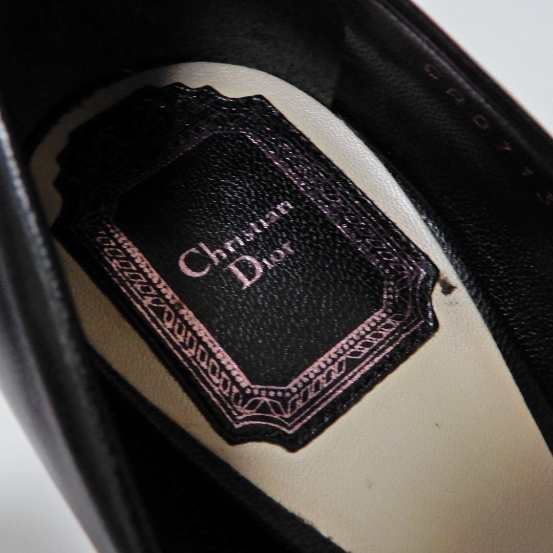 Christian Dior Shoes Pumps Heel EU 36.5 US 6.5 Leather Black Authentic