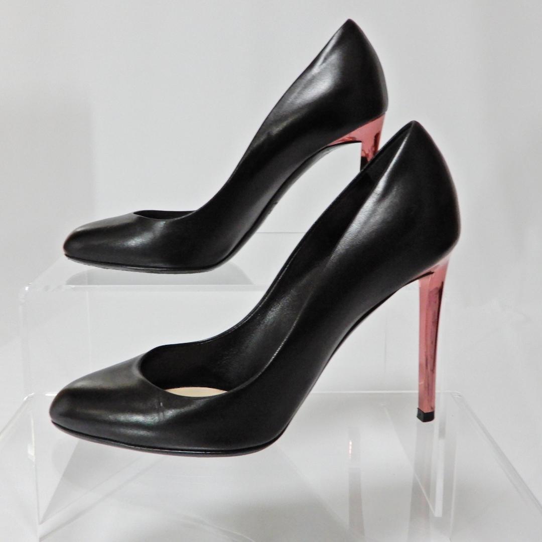 Christian Dior Shoes Pumps Heel EU 36.5 US 6.5 Leather Black Authentic