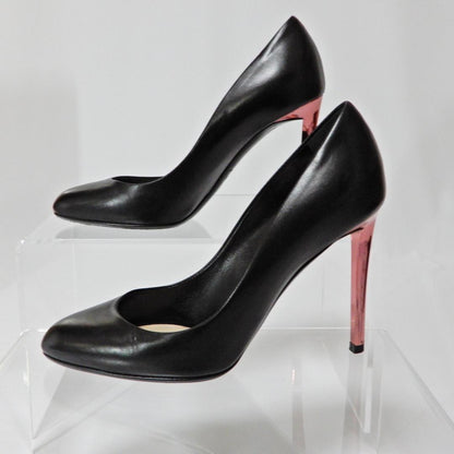 Christian Dior Shoes Pumps Heel EU 36.5 US 6.5 Leather Black Authentic