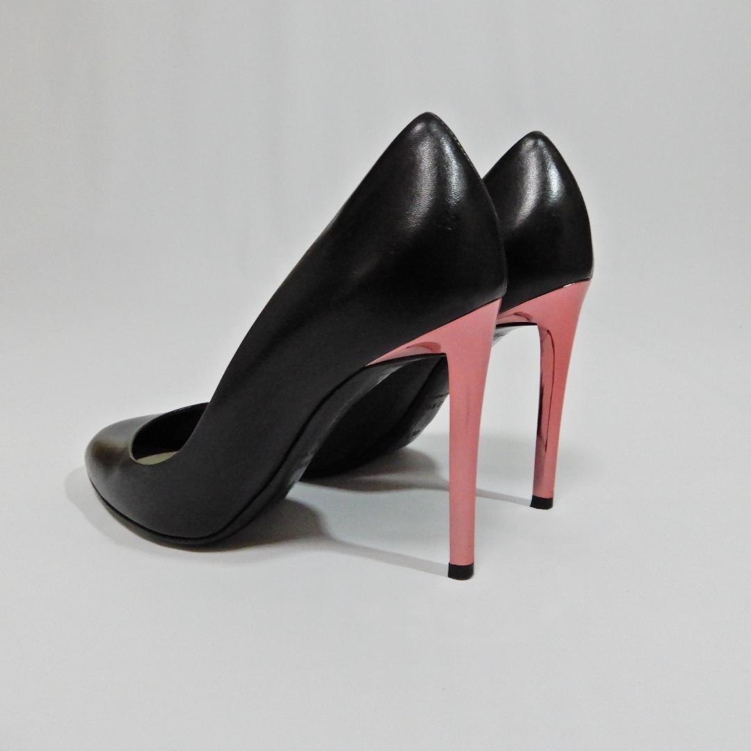 Christian Dior Shoes Pumps Heel EU 36.5 US 6.5 Leather Black Authentic