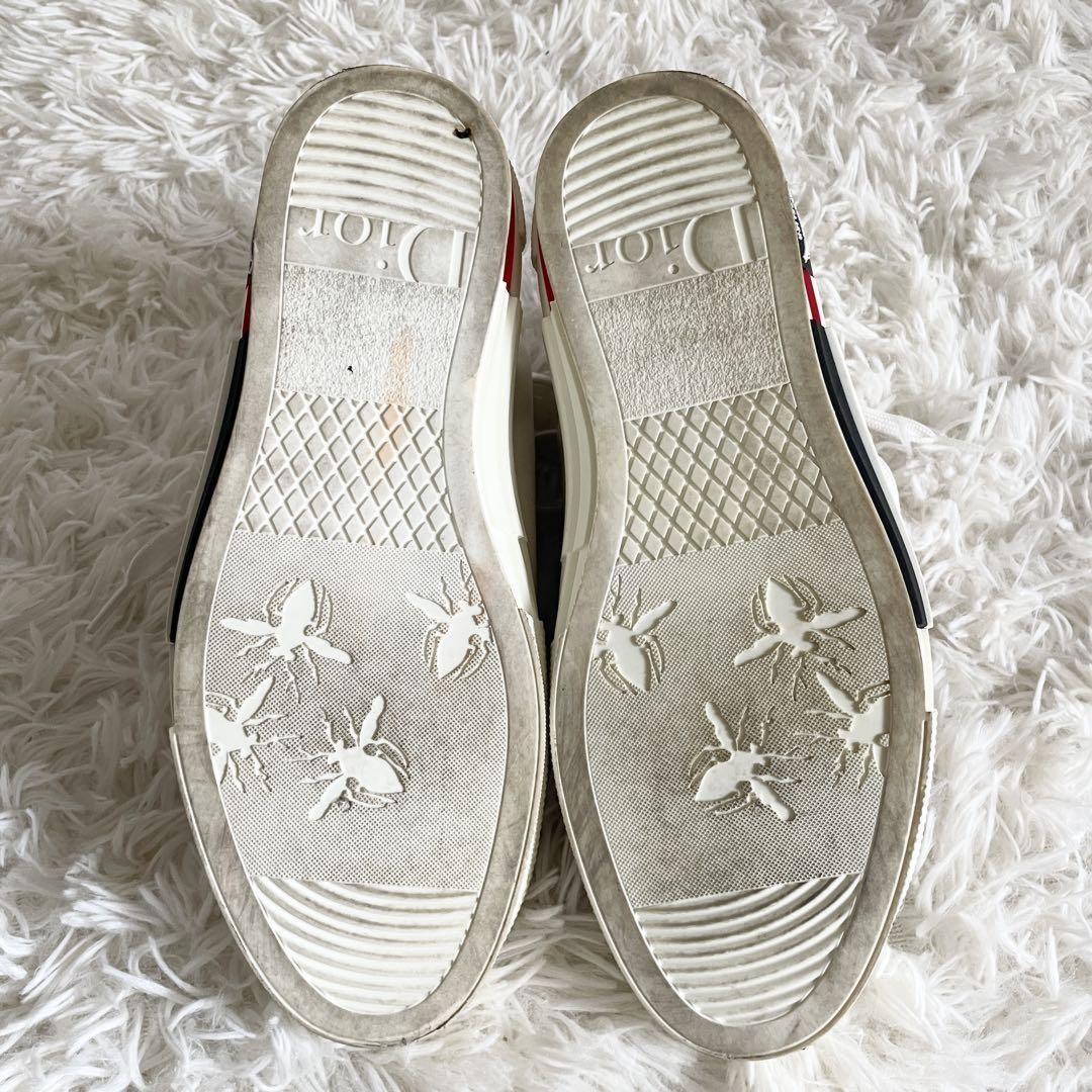 Christian Dior ATELIER Sneakers Shoes High-cut EU 40 US 7 White Black Red Auth