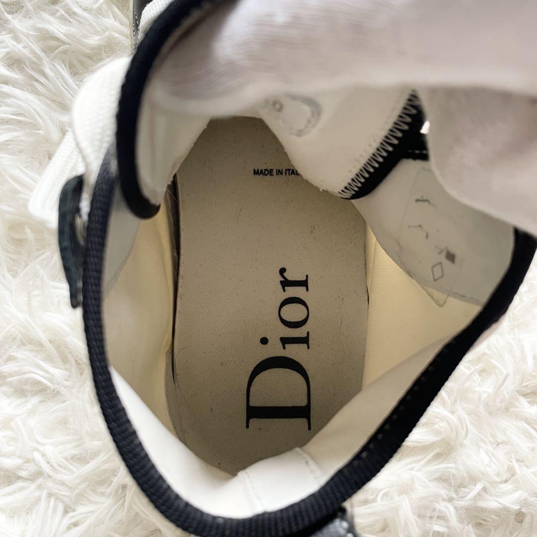Christian Dior ATELIER Sneakers Shoes High-cut EU 40 US 7 White Black Red Auth