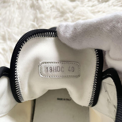 Christian Dior ATELIER Sneakers Shoes High-cut EU 40 US 7 White Black Red Auth