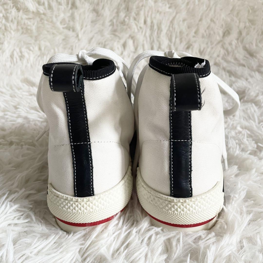 Christian Dior ATELIER Sneakers Shoes High-cut EU 40 US 7 White Black Red Auth