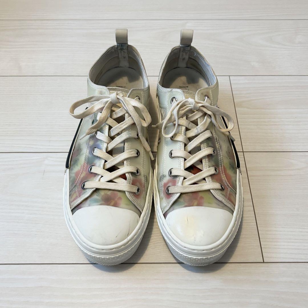Dior Homme Sneakers Shoes Low-Cut Flowers EU 42 US 9 White Authentic