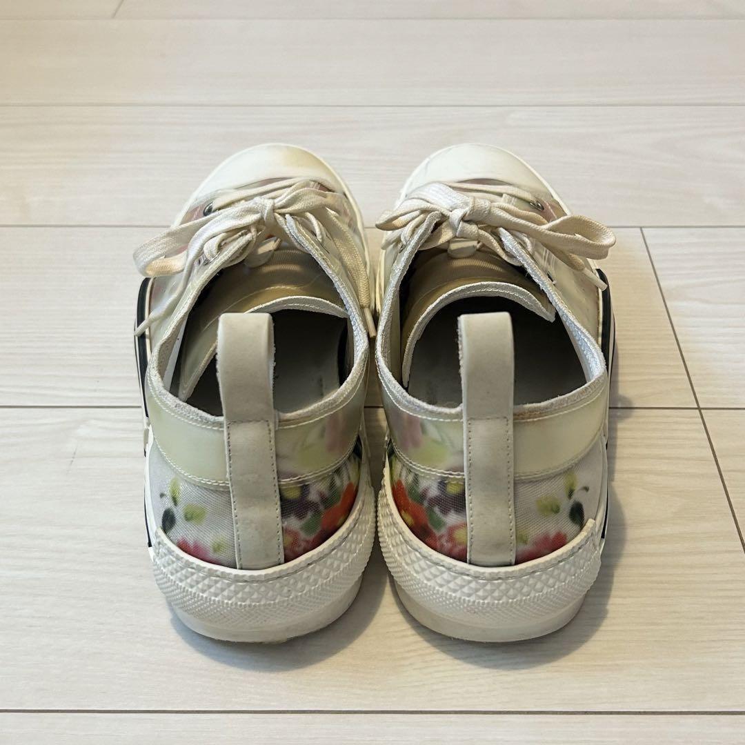Dior Homme Sneakers Shoes Low-Cut Flowers EU 42 US 9 White Authentic