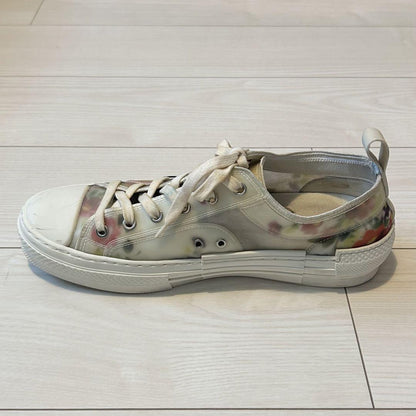 Dior Homme Sneakers Shoes Low-Cut Flowers EU 42 US 9 White Authentic