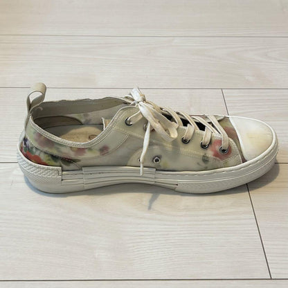 Dior Homme Sneakers Shoes Low-Cut Flowers EU 42 US 9 White Authentic