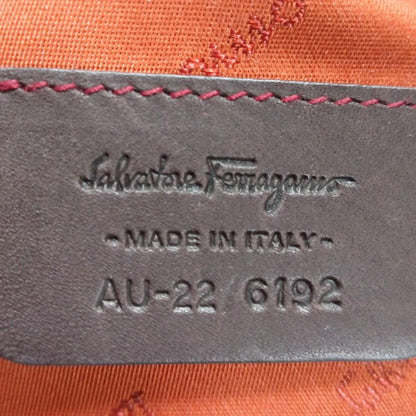 Salvatore Ferragamo Hand Bag Tote Purse Gancini Nylon Leather Multicolor Auth